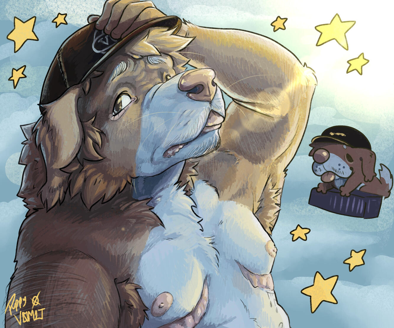 shaded bust